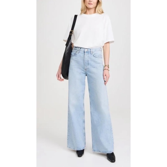 AGOLDE Dame Wide Leg Jeans in Conflict NWT - Picture 15 of 15